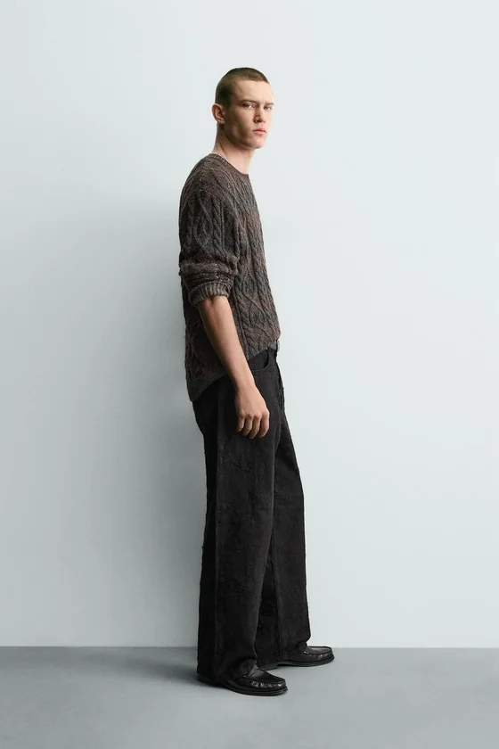 БРЮКИ JACQUARD С ТЕКСТУРОЙ