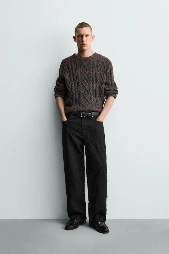 БРЮКИ JACQUARD С ТЕКСТУРОЙ