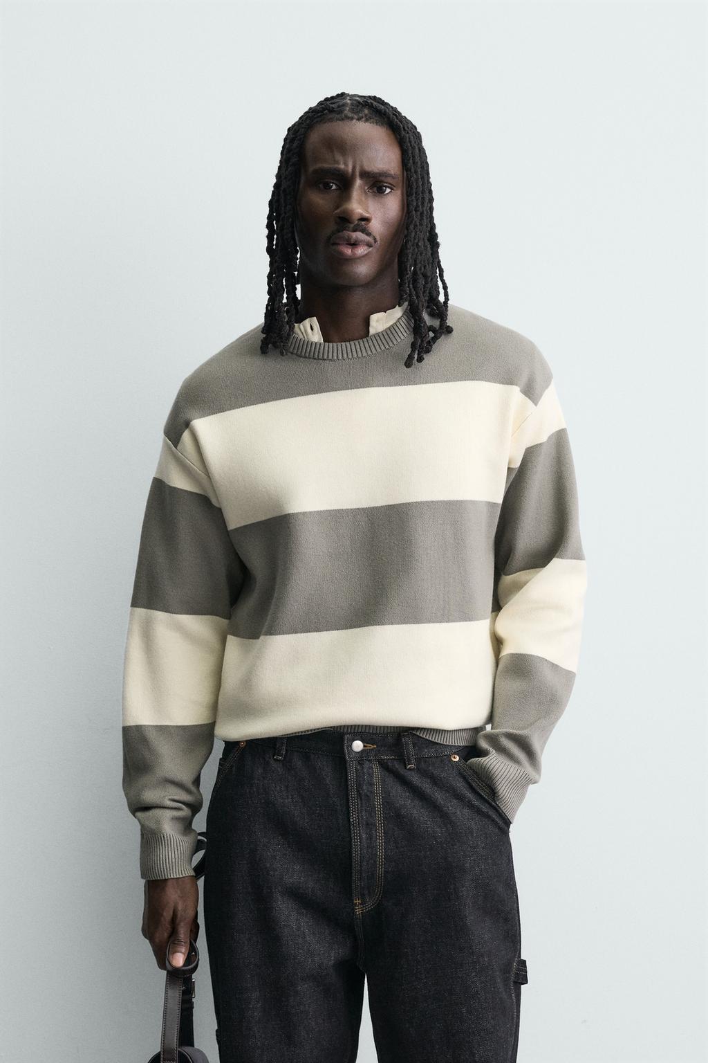 МЯГКИЙ СВИТЕР ИЗ РЕЛЬЕФНОЙ ТКАНИ