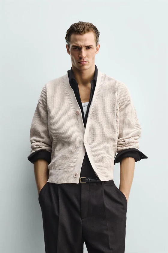 КАРДИГАН RELAXED FIT РЕЛЬЕФНЫЙ