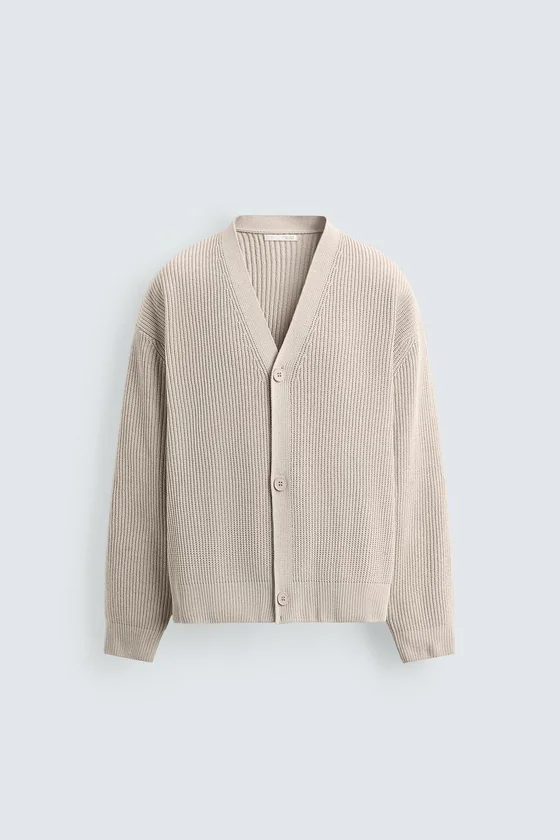 КАРДИГАН RELAXED FIT РЕЛЬЕФНЫЙ