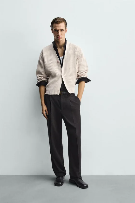 КАРДИГАН RELAXED FIT РЕЛЬЕФНЫЙ