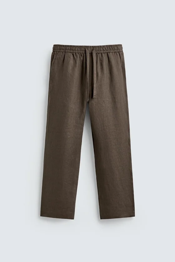БРЮКИ RELAXED FIT ИЗ 100% ЛЬНА