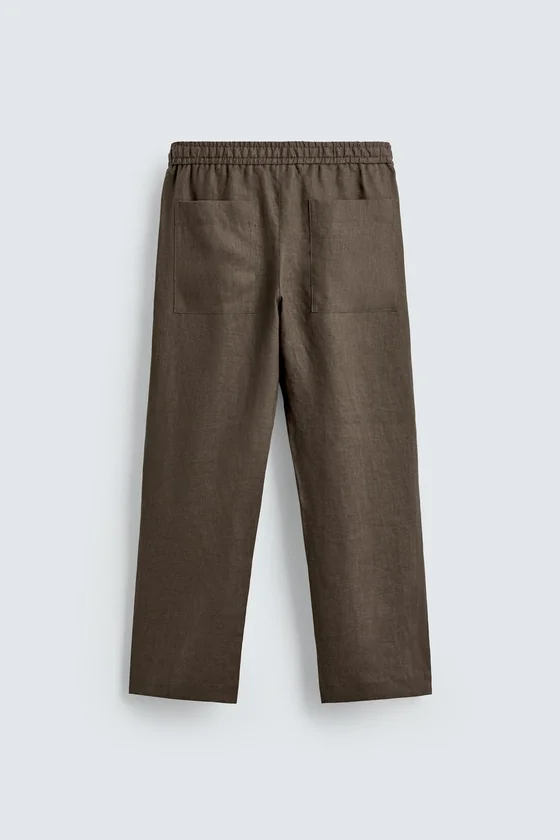 БРЮКИ RELAXED FIT ИЗ 100% ЛЬНА
