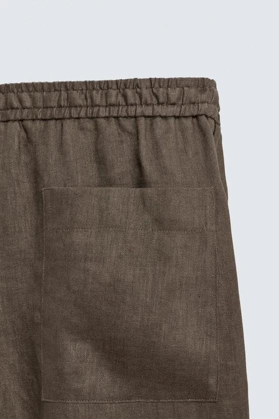 БРЮКИ RELAXED FIT ИЗ 100% ЛЬНА