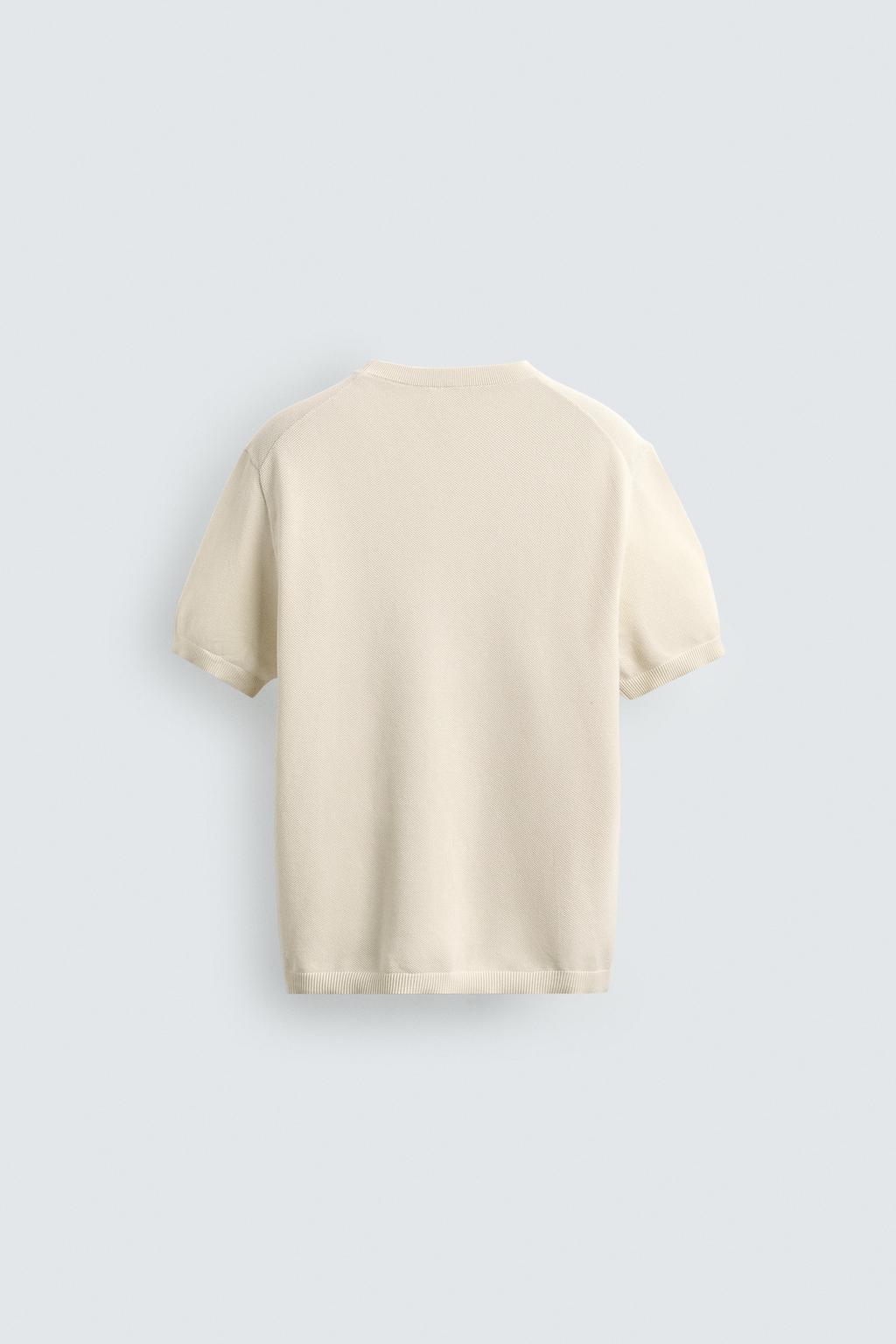 Майка прямого кроя из вязаного хлопка