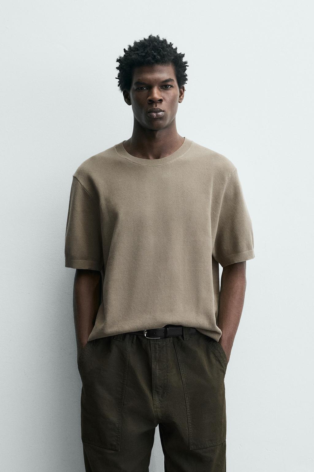 Трикотажная футболка свободного кроя