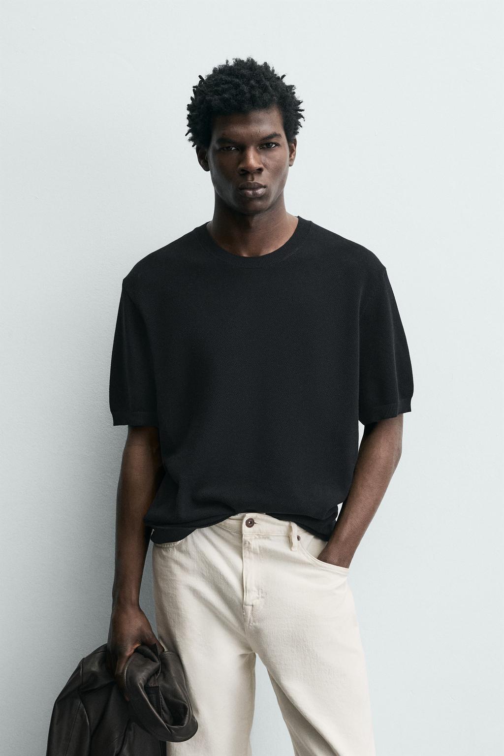 Трикотажная футболка свободного кроя