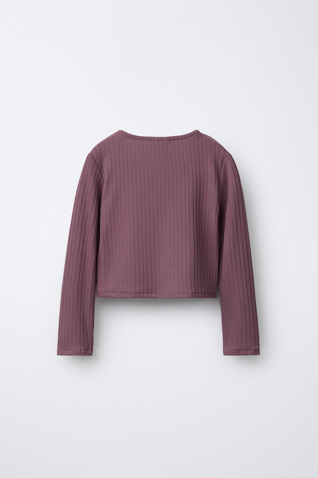 ФУТБОЛКА В РУБЧИК С ЗАПАХОМ «БАЛЕТ»