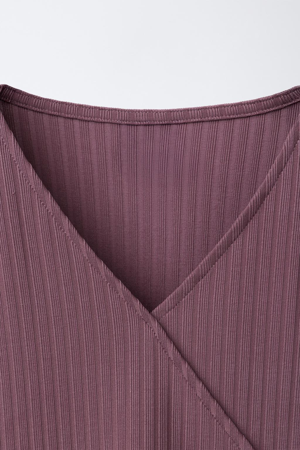 ФУТБОЛКА В РУБЧИК С ЗАПАХОМ «БАЛЕТ»