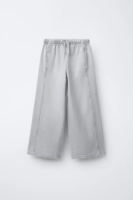 ДЖИНСЫ WIDE LEG НА ШНУРКЕ