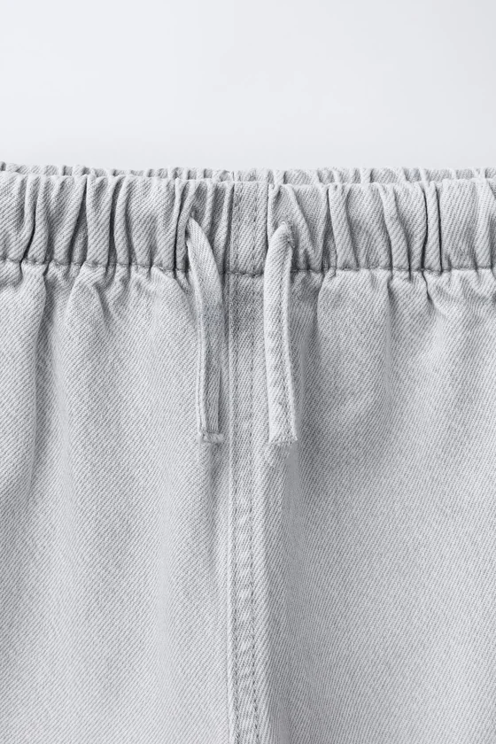 ДЖИНСЫ WIDE LEG НА ШНУРКЕ
