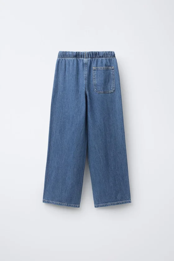ДЖИНСЫ WIDE LEG СО ШНУРКАМИ
