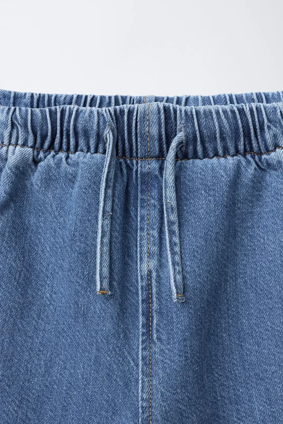 ДЖИНСЫ WIDE LEG СО ШНУРКАМИ