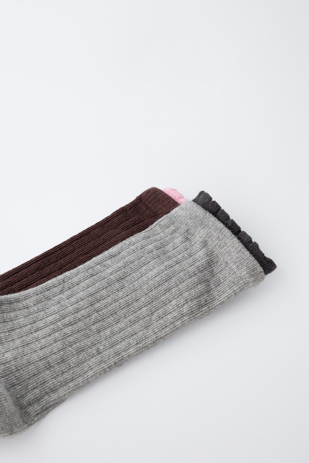 НАБОР ИЗ 2 ПАР ВЫСОКИХ НОСКОВ С ДВОЙНЫМ ЭФФЕКТОМ