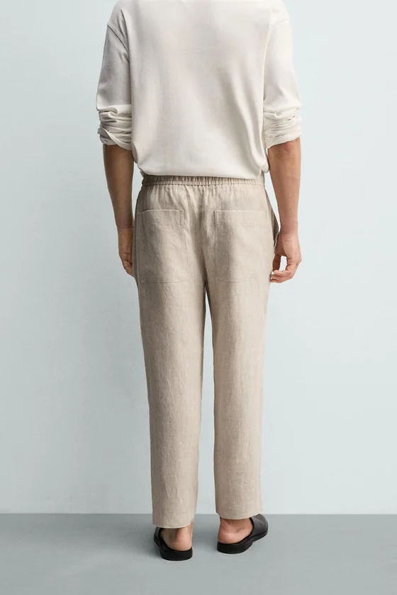 БРЮКИ RELAXED FIT ИЗ 100% ЛЬНА