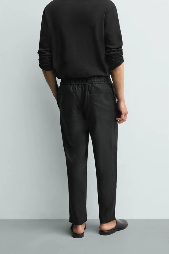 БРЮКИ RELAXED FIT ИЗ 100% ЛЬНА