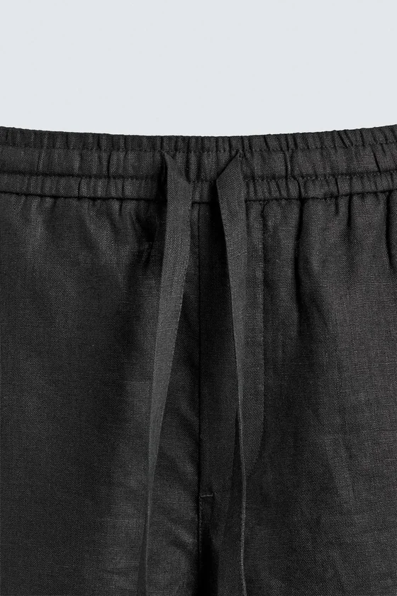 БРЮКИ RELAXED FIT ИЗ 100% ЛЬНА