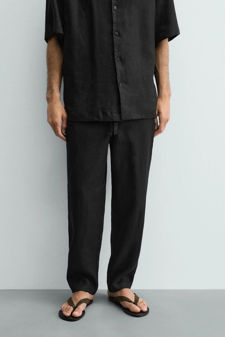 БРЮКИ RELAXED FIT ИЗ 100% ЛЬНА