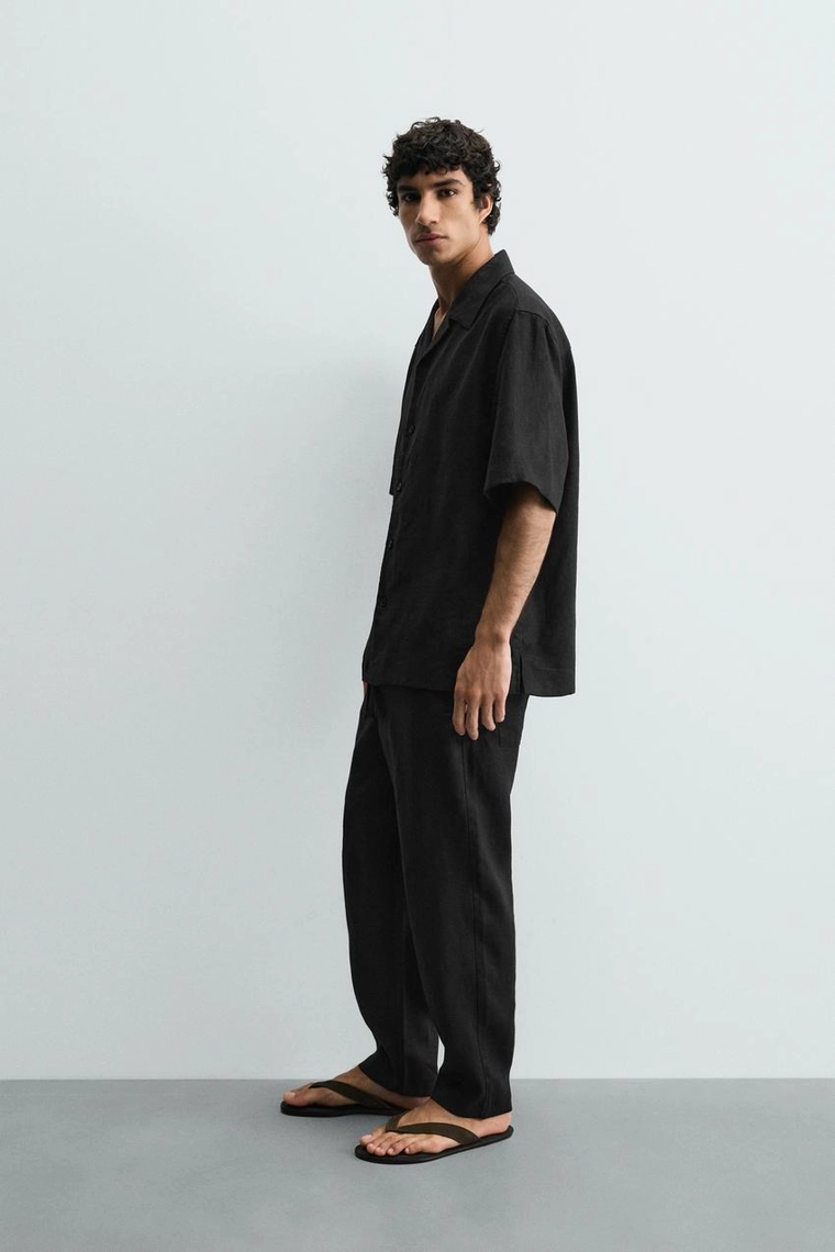 БРЮКИ RELAXED FIT ИЗ 100% ЛЬНА