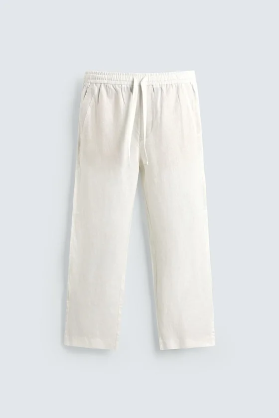 БРЮКИ RELAXED FIT ИЗ 100% ЛЬНА