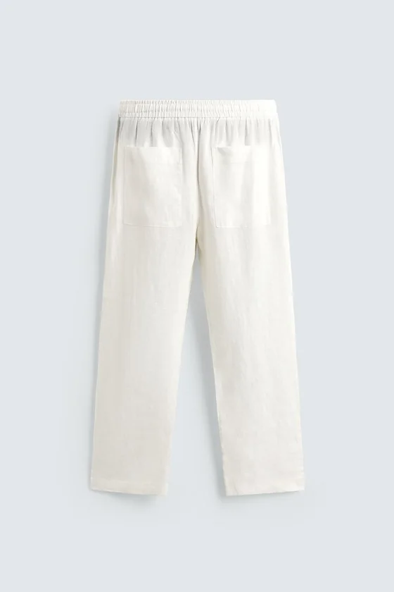 БРЮКИ RELAXED FIT ИЗ 100% ЛЬНА