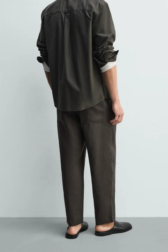 БРЮКИ RELAXED FIT ИЗ 100% ЛЬНА