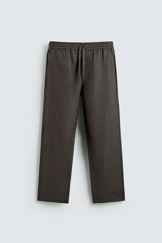 БРЮКИ RELAXED FIT ИЗ 100% ЛЬНА