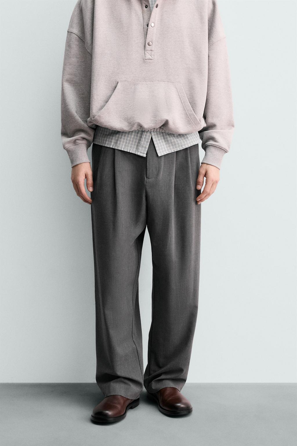 БРЮКИ WIDE FIT СО СКЛАДКАМИ