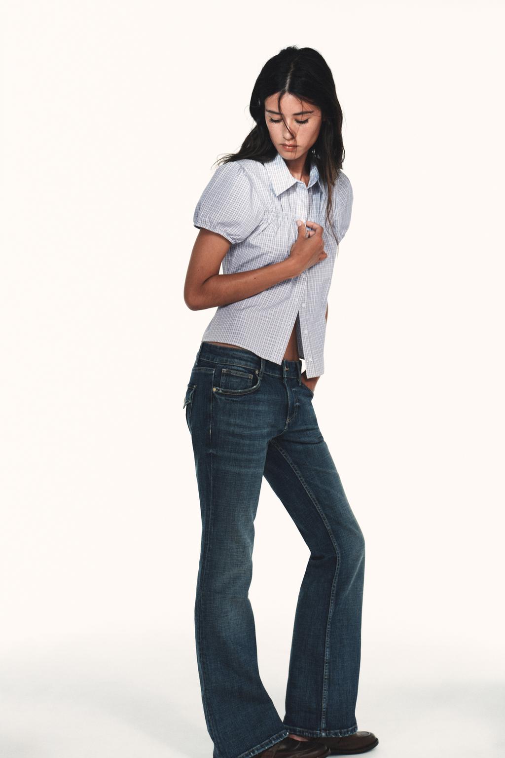 РУБАШКА В КЛЕТКУ ИЗ ЭЛАСТИЧНОГО ПОПЛИНА