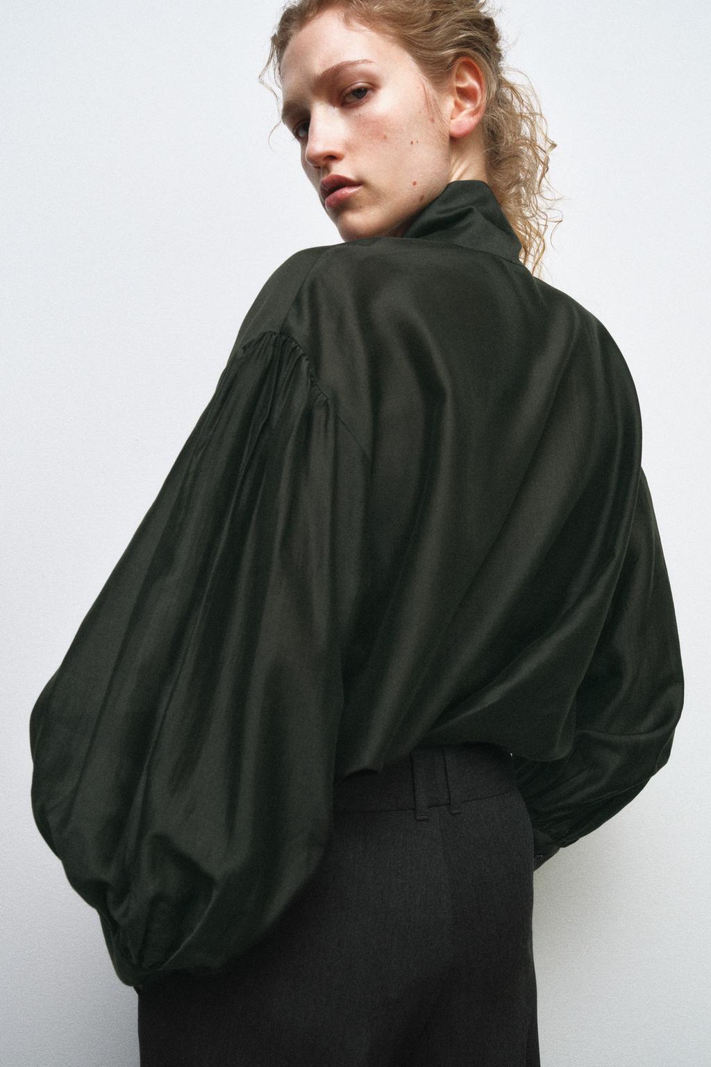 АТЛАСНАЯ РУБАШКА С ПЛАТКОМ — ZW COLLECTION