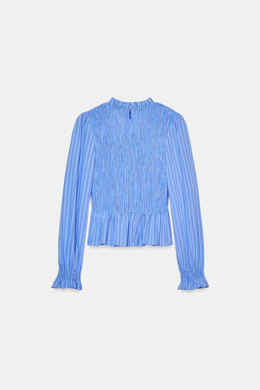 РУБАШКА В ПОЛОСКУ ИЗ ТКАНИ «ВАФЛЯ»