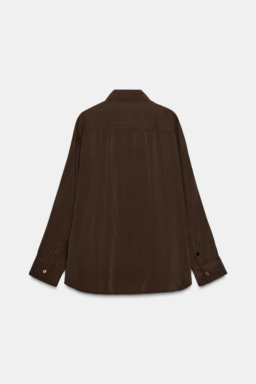 РУБАШКА OVERSIZE СТРУЯЩЕГОСЯ ПОКРОЯ