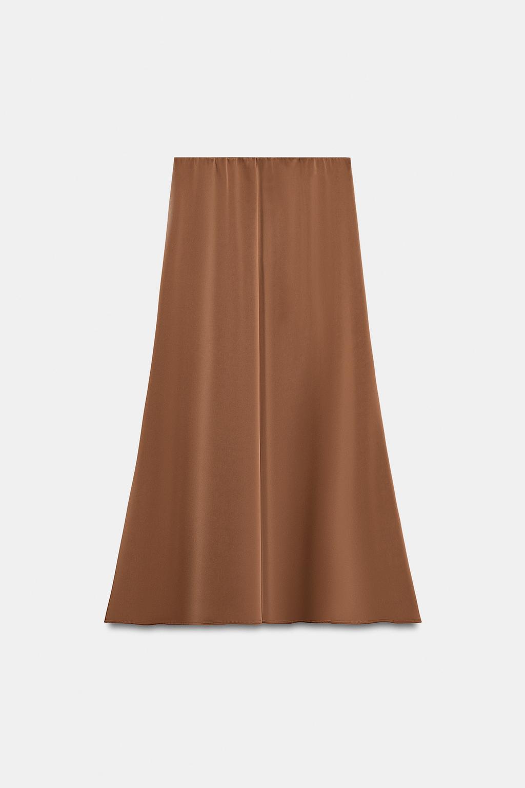 АТЛАСНАЯ ЮБКА МИДИ