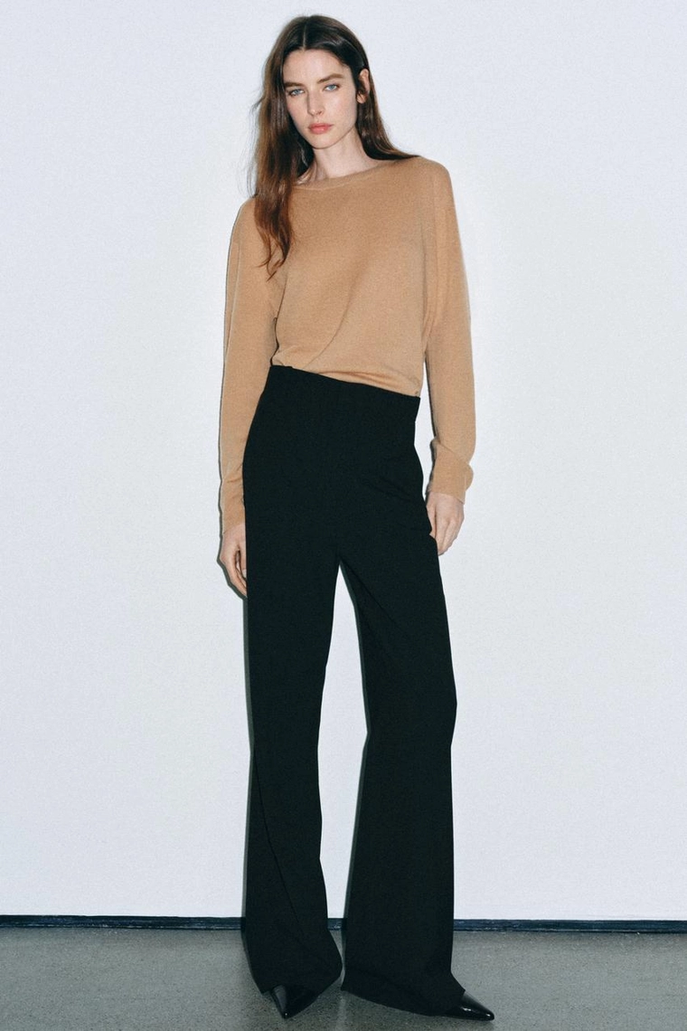 БРЮКИ WIDE LEG С ВЫСОКОЙ ПОСАДКОЙ — ZW COLLECTION