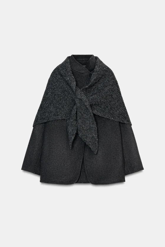 БЛЕЙЗЕР ИЗ СМЕСОВОЙ ШЕРСТИ С ПЛАТКОМ — ZW COLLECTION