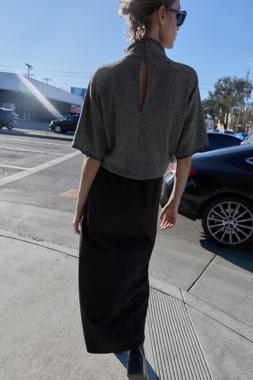 КОМБИНИРОВАННОЕ ПЛАТЬЕ МИДИ