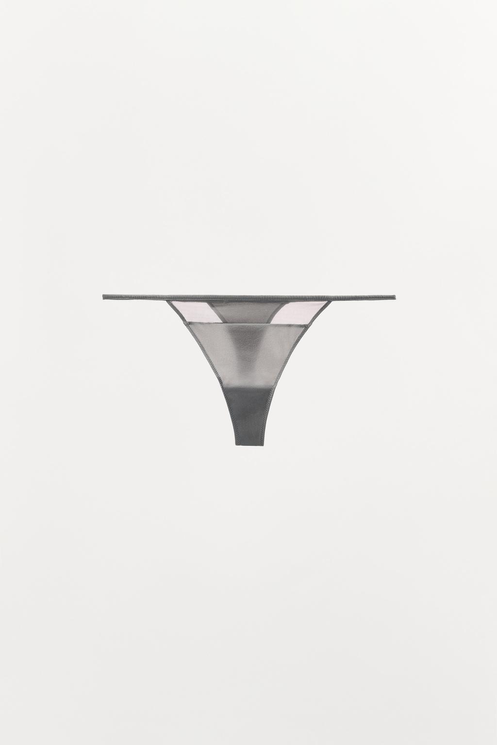 ТРУСЫ ТАНГА ИЗ КОМБИНИРОВАННОГО ТЮЛЯ