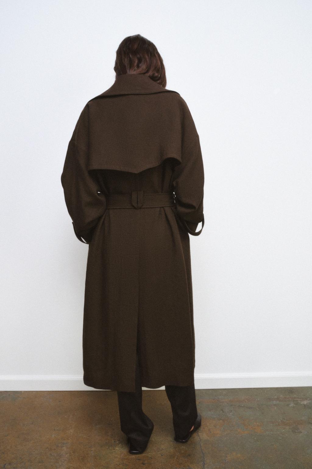 СВОБОДНЫЙ ТРЕНЧ ИЗ ШЕРСТИ ZW LIMITED EDITION