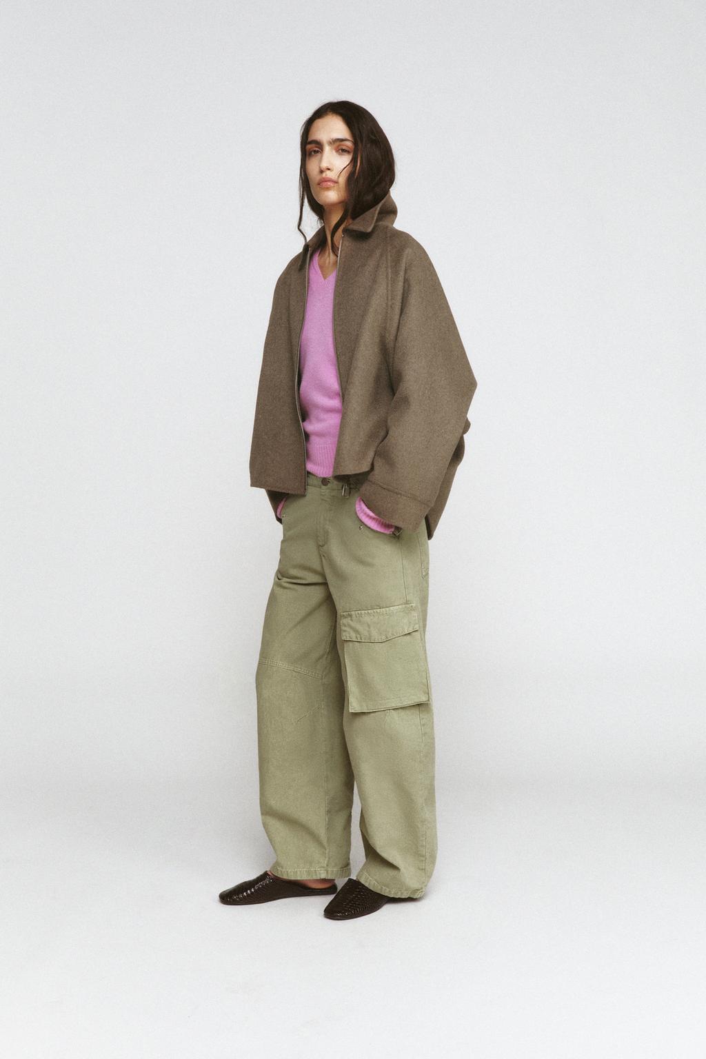 КУРТКА С ШЕРСТЬЮ И МОЛНИЕЙ — ZW COLLECTION