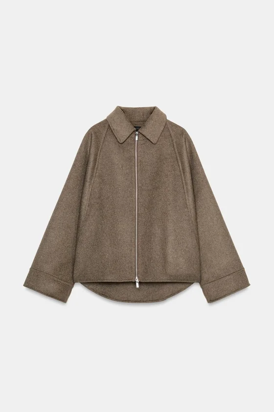 КУРТКА С ШЕРСТЬЮ И МОЛНИЕЙ — ZW COLLECTION