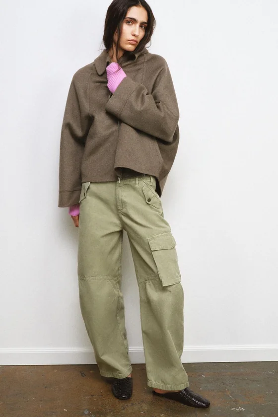 КУРТКА С ШЕРСТЬЮ И МОЛНИЕЙ — ZW COLLECTION
