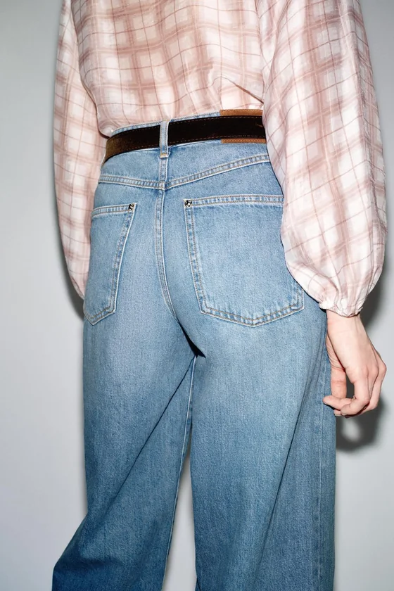 ДЖИНСЫ Z.08 WIDE LEG CROPPED С ПОЯСОМ