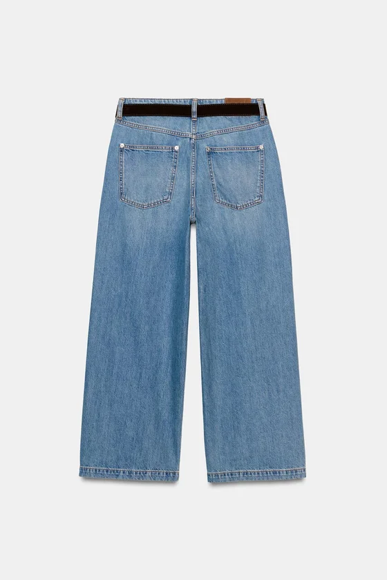 ДЖИНСЫ Z.08 WIDE LEG CROPPED С ПОЯСОМ