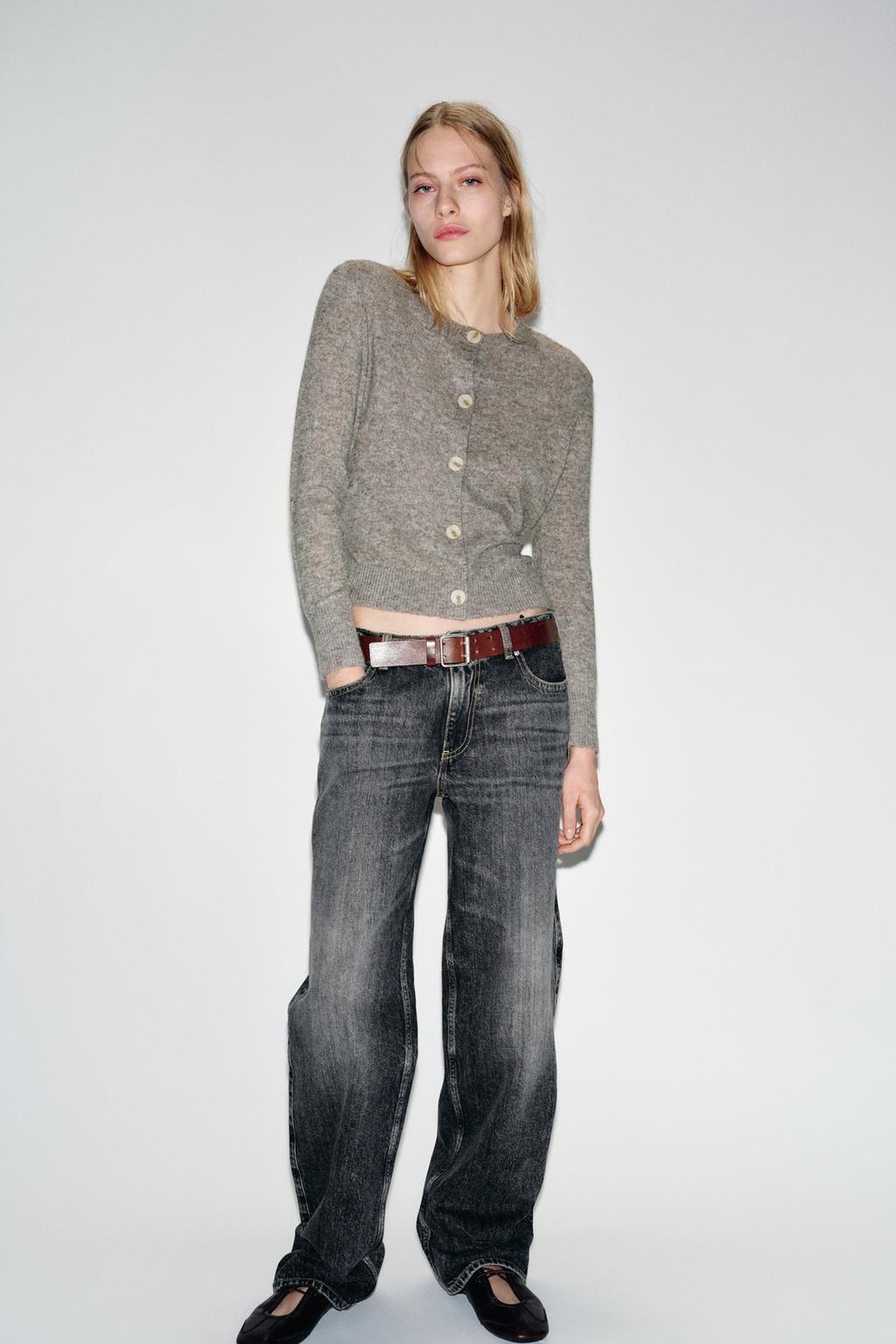 КАРДИГАН ИЗ КОМБИНИРОВАННОЙ ТКАНИ С ПОЯСОМ