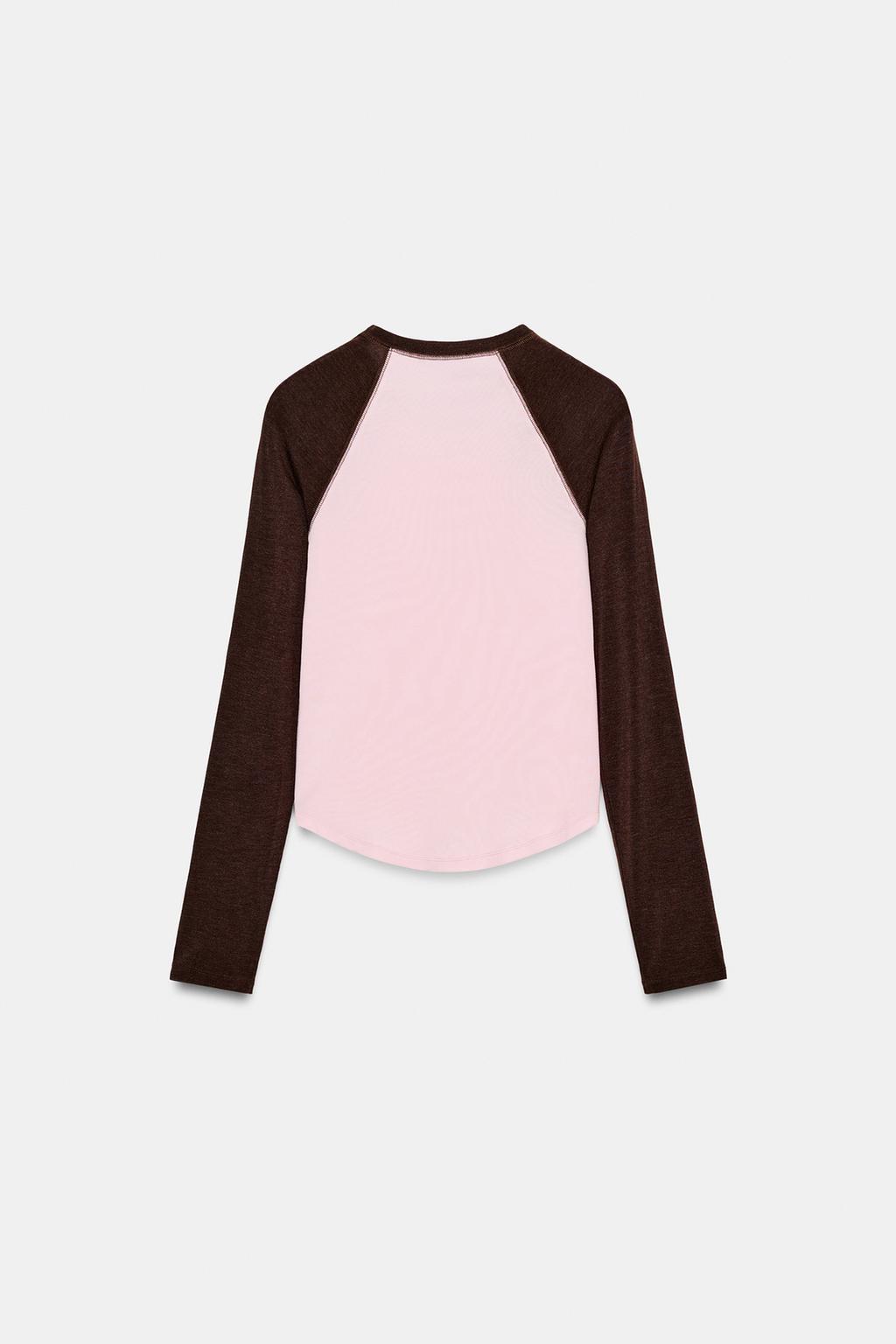 ФУТБОЛКА РЕГЛАН С КОНТРАСТНЫМИ ДЕТАЛЯМИ