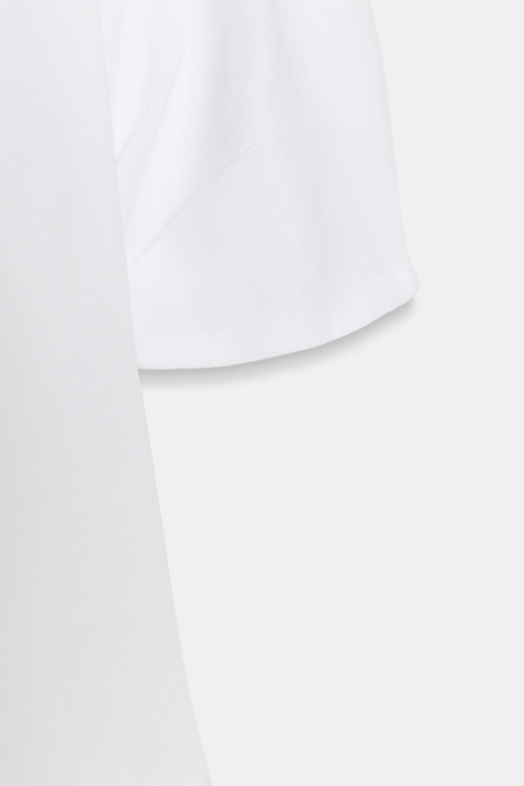 ФУТБОЛКА ИЗ ПЛОТНОГО ХЛОПКА С КОРОТКИМ РУКАВОМ