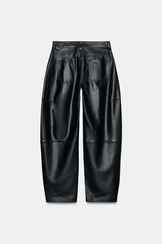 БРЮКИ-БАРРЕЛЬ ИЗ КОЖИ ZW COLLECTION LIMITED EDITION