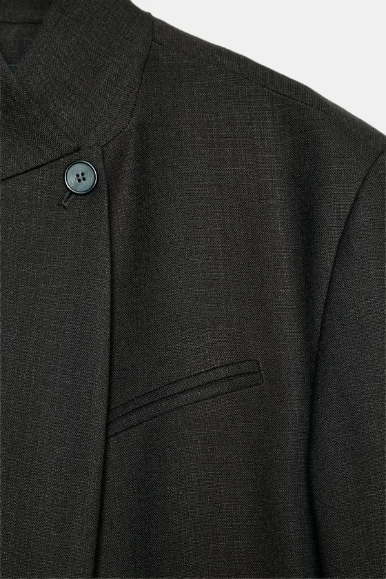 ПАЛЬТО-СЮРТУК ИЗ СМЕСОВОЙ ШЕРСТИ — ZW COLLECTION LIMITED EDITION