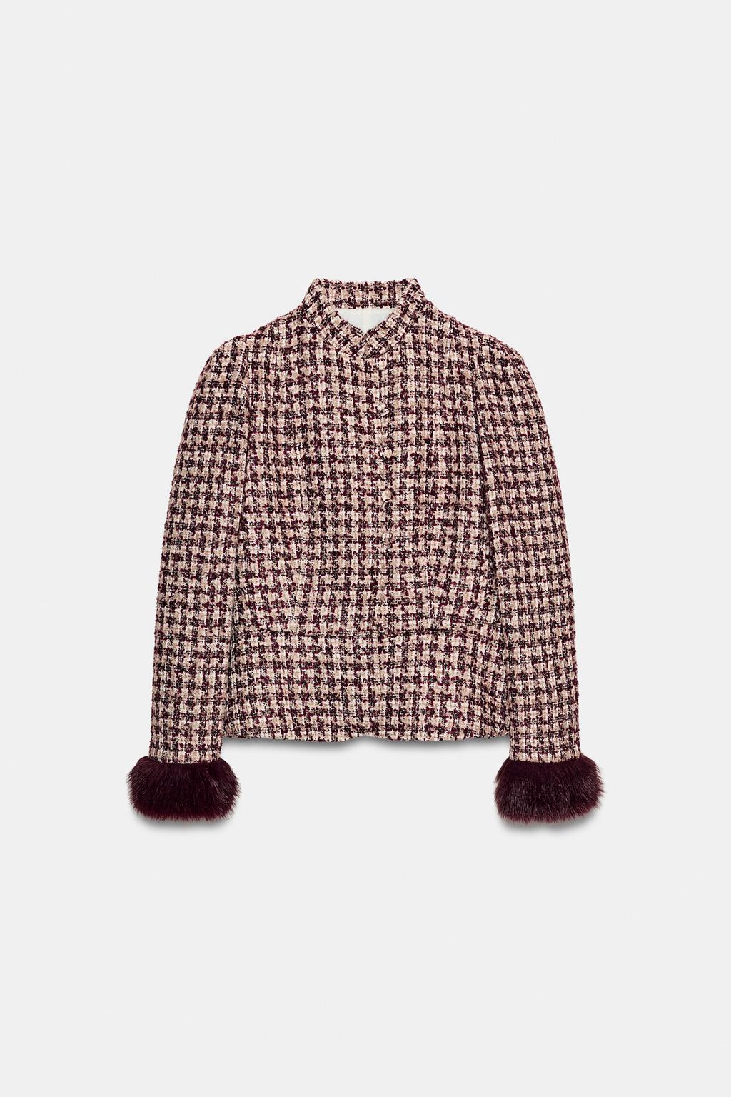 БЛЕЙЗЕР С МАНЖЕТАМИ ИЗ ИСКУССТВЕННОГО МЕХА